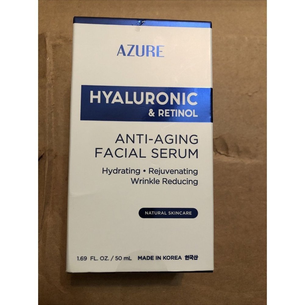Azure Hyaluronic & Retinol Anti-Aging Facial Serum Wrinkle Reducing 1.69 fl oz
